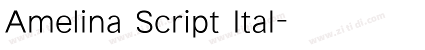 Amelina Script Ital字体转换